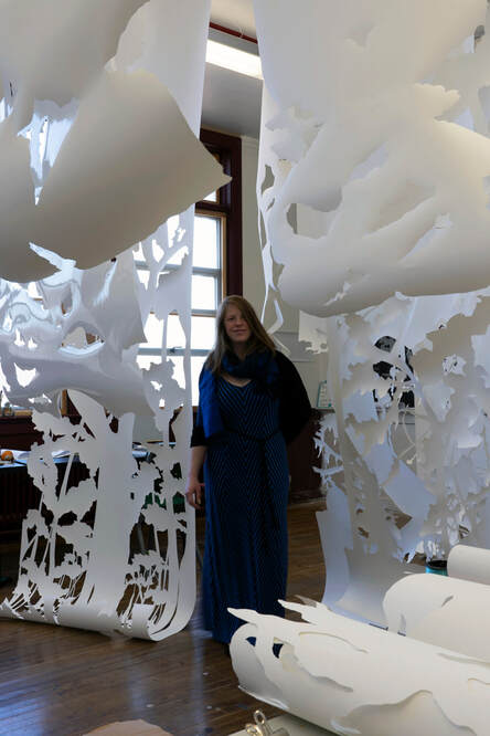 Erin Oliver, installation, art studio